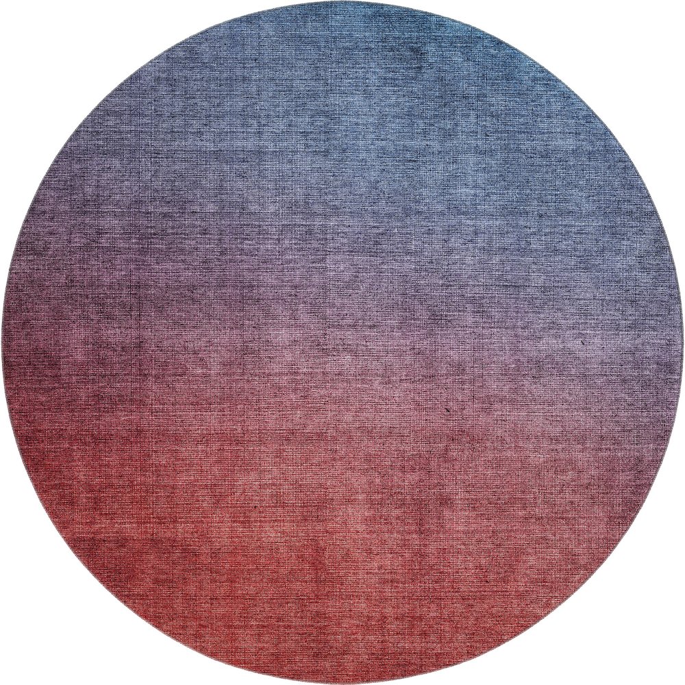 Premium Machine Washable Mayfield  Navy 8' x 8' Round Rug. Picture 1