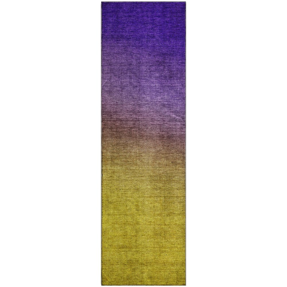 Premium Machine Washable Mayfield  Purple 2'3" x 7'6" Runner Rug. Picture 1