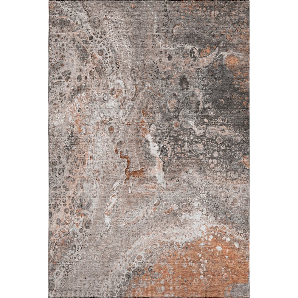 Premium Machine Washable Mayfield  Terracotta 2'6" x 3'10" Rug. Picture 1