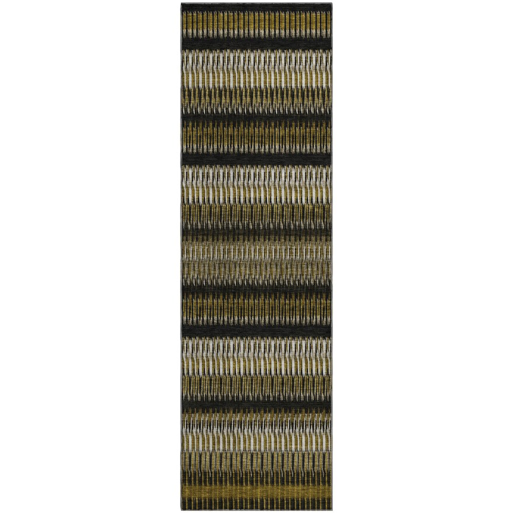 Premium Machine Washable Mayfield  Brown 2'3" x 7'6" Runner Rug. Picture 1