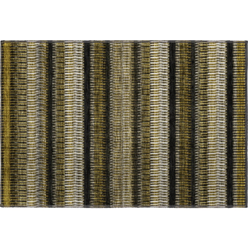 Premium Machine Washable Mayfield  Brown 1'8" x 2'6" Rug. Picture 1