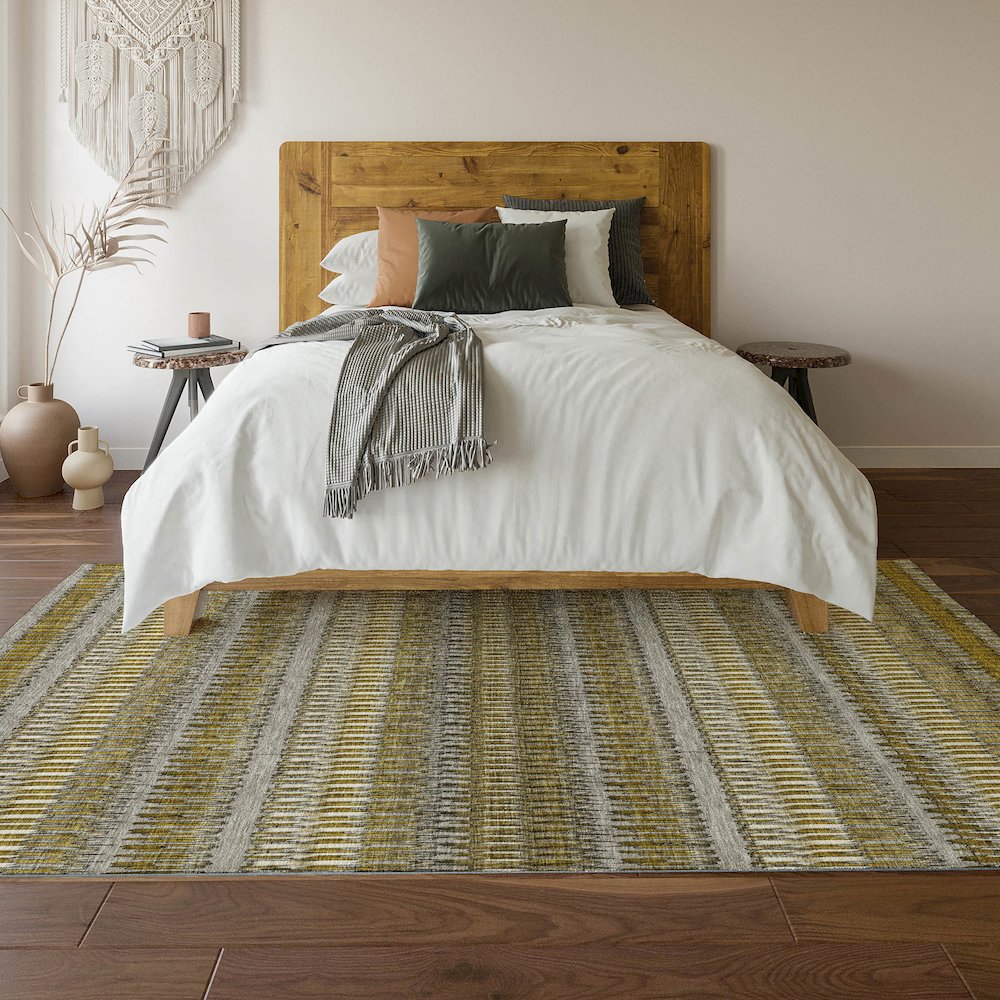 Premium Machine Washable Mayfield  Coffee 2'6" x 3'10" Rug. Picture 6
