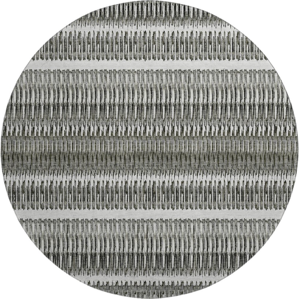 Premium Machine Washable Mayfield  Gray 8' x 8' Round Rug. Picture 1