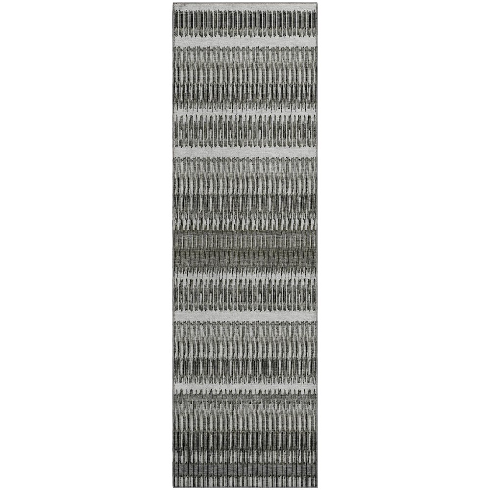 Premium Machine Washable Mayfield  Gray 2'3" x 7'6" Runner Rug. Picture 1