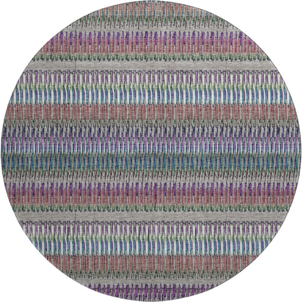 Premium Machine Washable Mayfield  Taupe 8' x 8' Round Rug. Picture 1