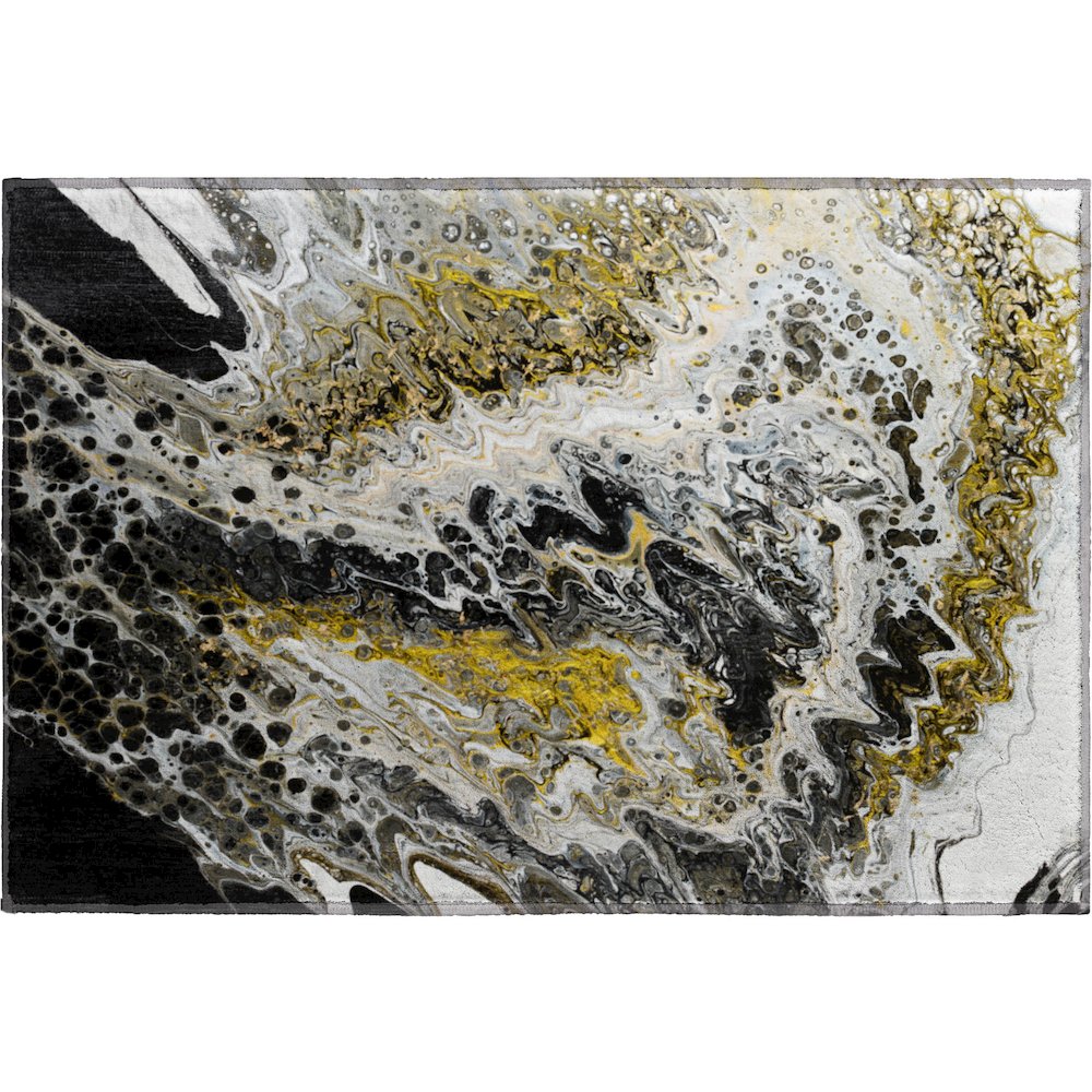 Premium Machine Washable Mayfield  Midnight 1'8" x 2'6" Rug. Picture 1