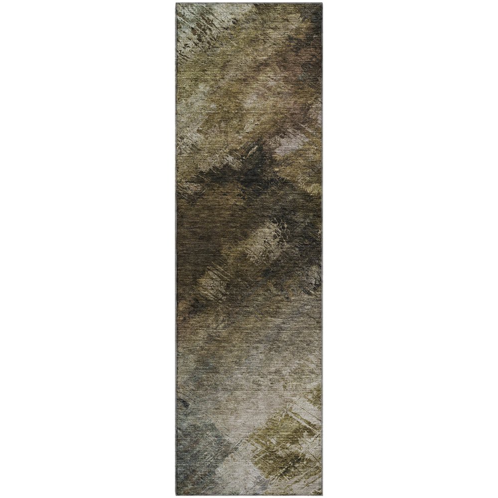 Premium Machine Washable Mayfield  Chocolate 2'3" x 7'6" Runner Rug. Picture 1