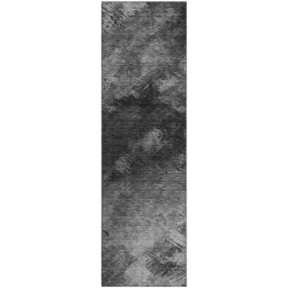 Premium Machine Washable Mayfield  Gray 2'3" x 7'6" Runner Rug. Picture 1