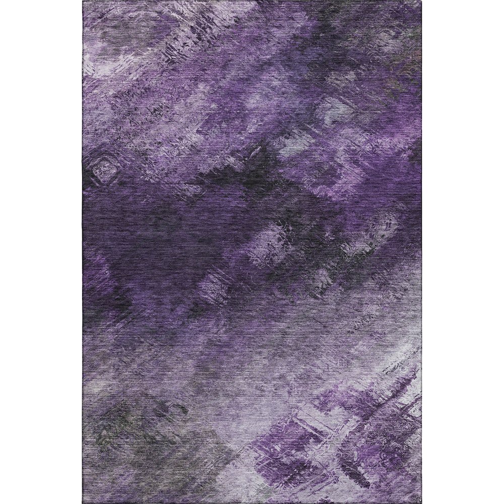 Premium Machine Washable Mayfield  Purple 2'6" x 3'10" Rug. Picture 1