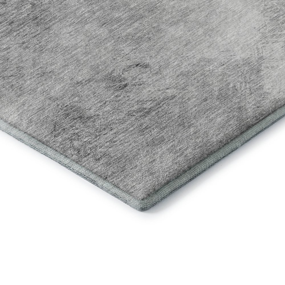 Premium Machine Washable Mayfield  Silver 1'8" x 2'6" Rug. Picture 3