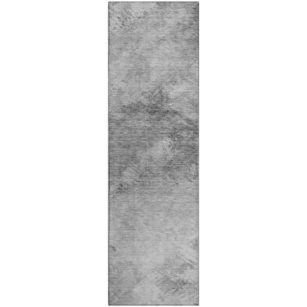 Premium Machine Washable Mayfield  Silver 2'3" x 7'6" Runner Rug. Picture 1