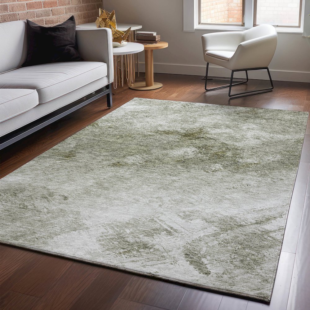 Premium Machine Washable Mayfield  Taupe 2'6" x 3'10" Rug. Picture 5