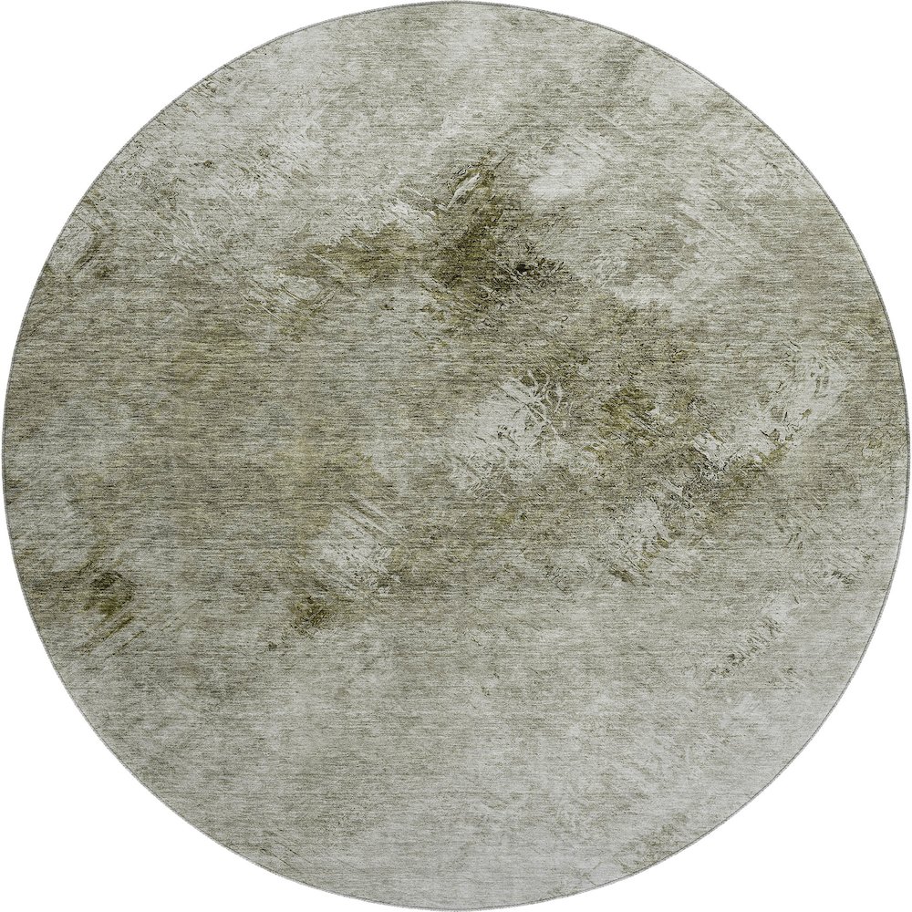 Premium Machine Washable Mayfield  Taupe 8' x 8' Round Rug. Picture 1