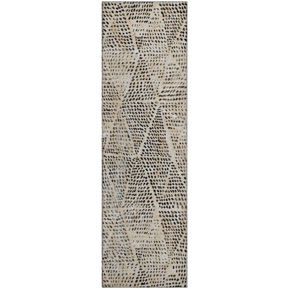 Premium Machine Washable Mayfield  Beige 2'3" x 7'6" Runner Rug. Picture 1