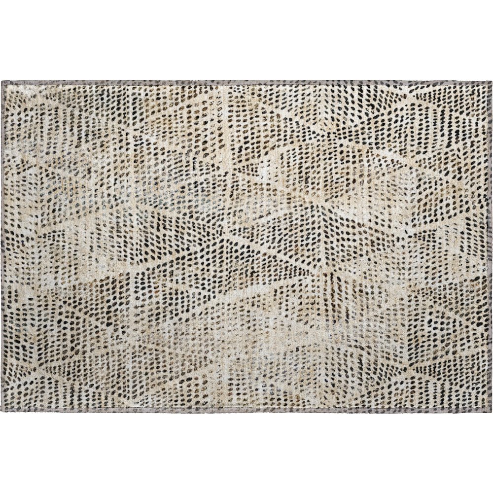 Premium Machine Washable Mayfield  Beige 1'8" x 2'6" Rug. Picture 1
