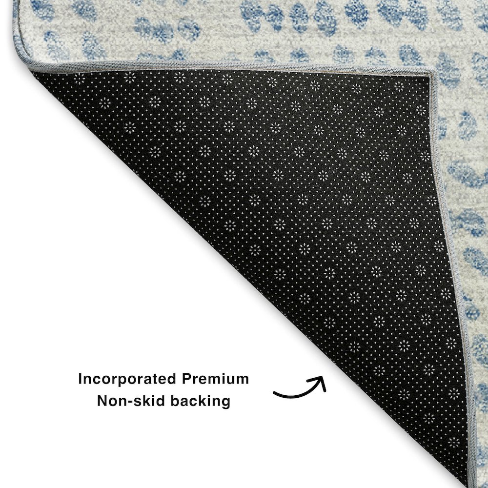Premium Machine Washable Mayfield  Denim 1'8" x 2'6" Rug. Picture 2