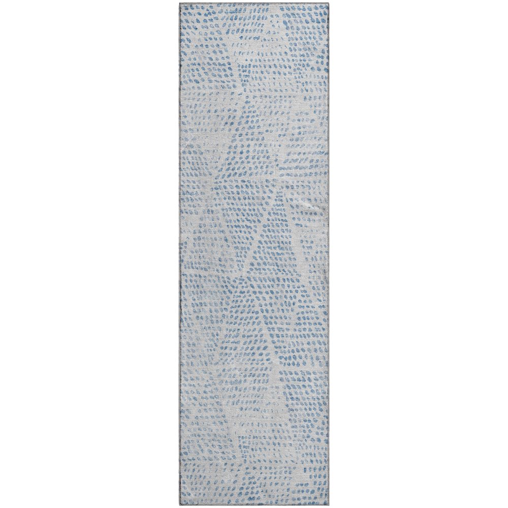 Premium Machine Washable Mayfield  Denim 2'3" x 7'6" Runner Rug. Picture 1