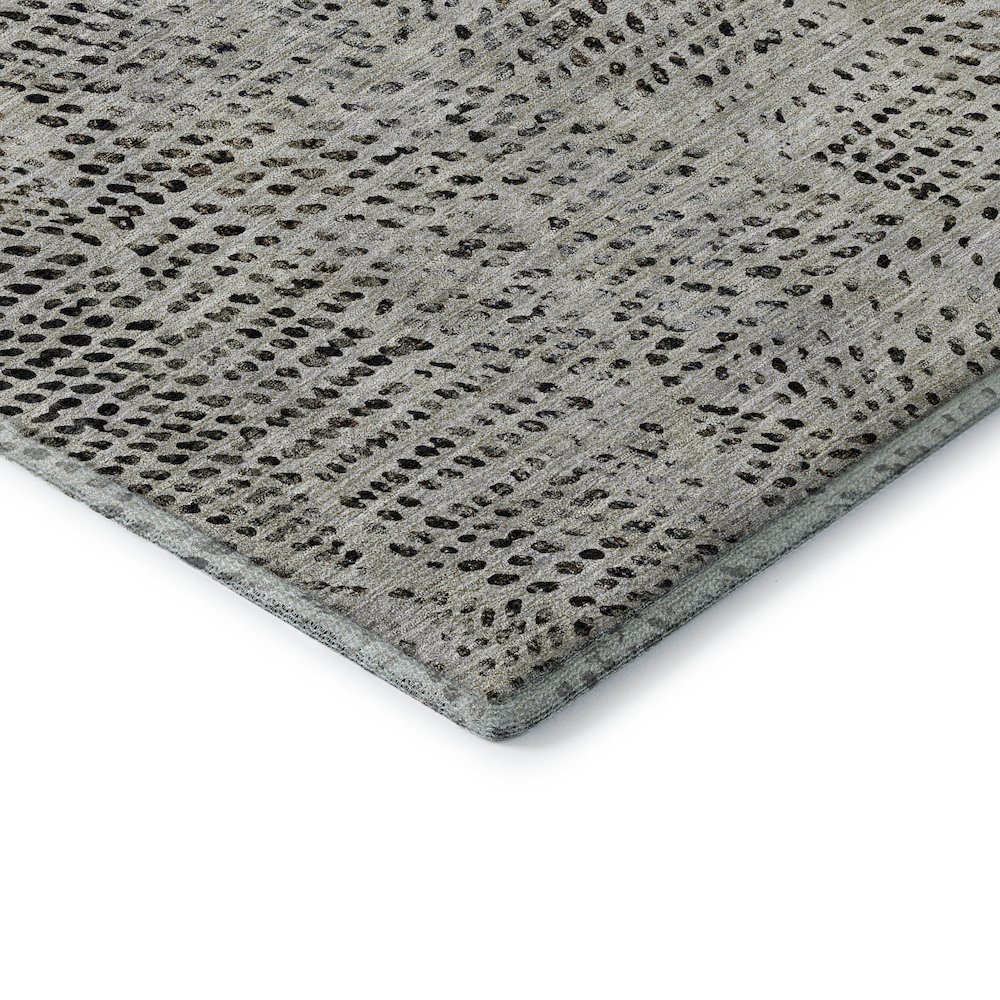 Premium Machine Washable Mayfield  Gray 1'8" x 2'6" Rug. Picture 3