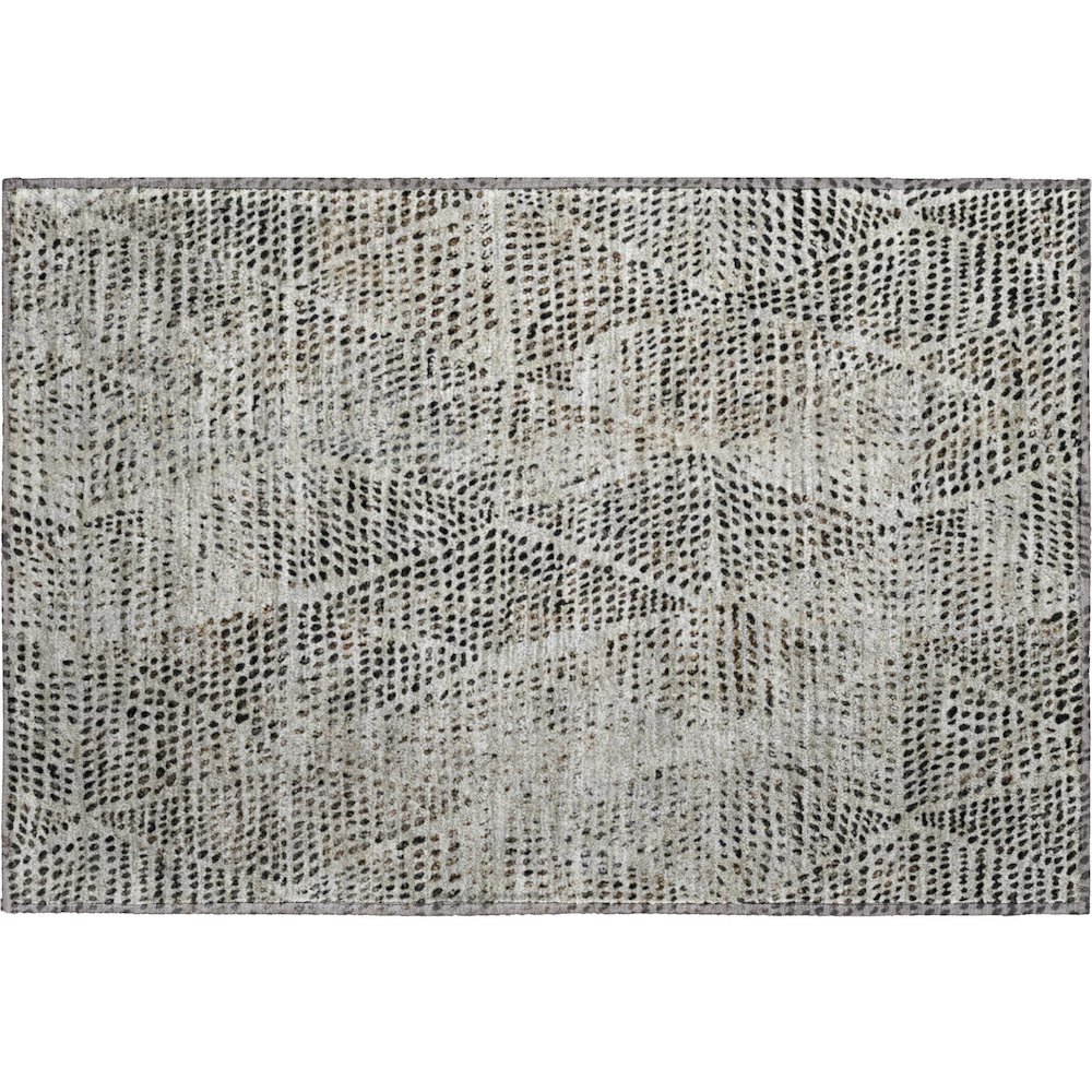 Premium Machine Washable Mayfield  Gray 1'8" x 2'6" Rug. Picture 1