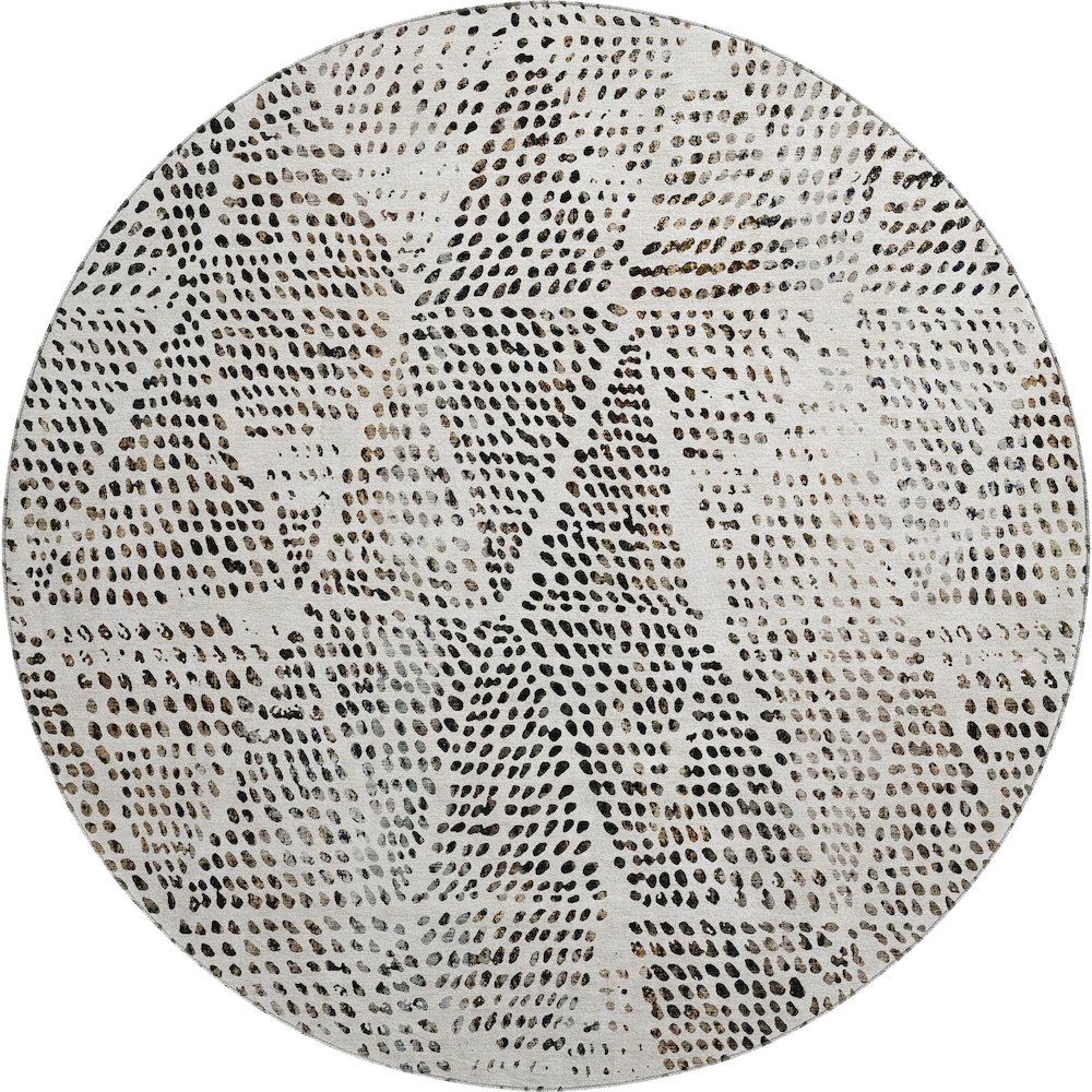 Premium Machine Washable Mayfield  Ivory 8' x 8' Round Rug. Picture 1