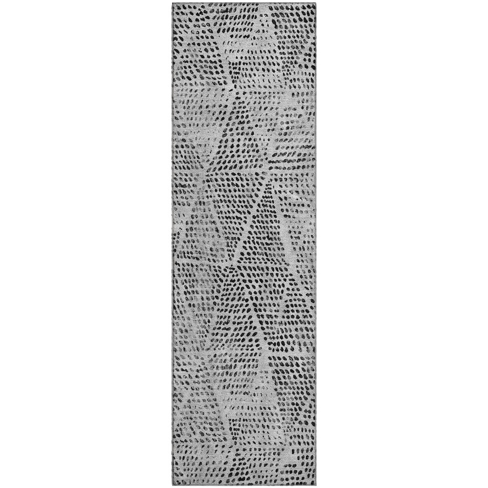 Premium Machine Washable Mayfield  Pewter 2'3" x 7'6" Runner Rug. Picture 1