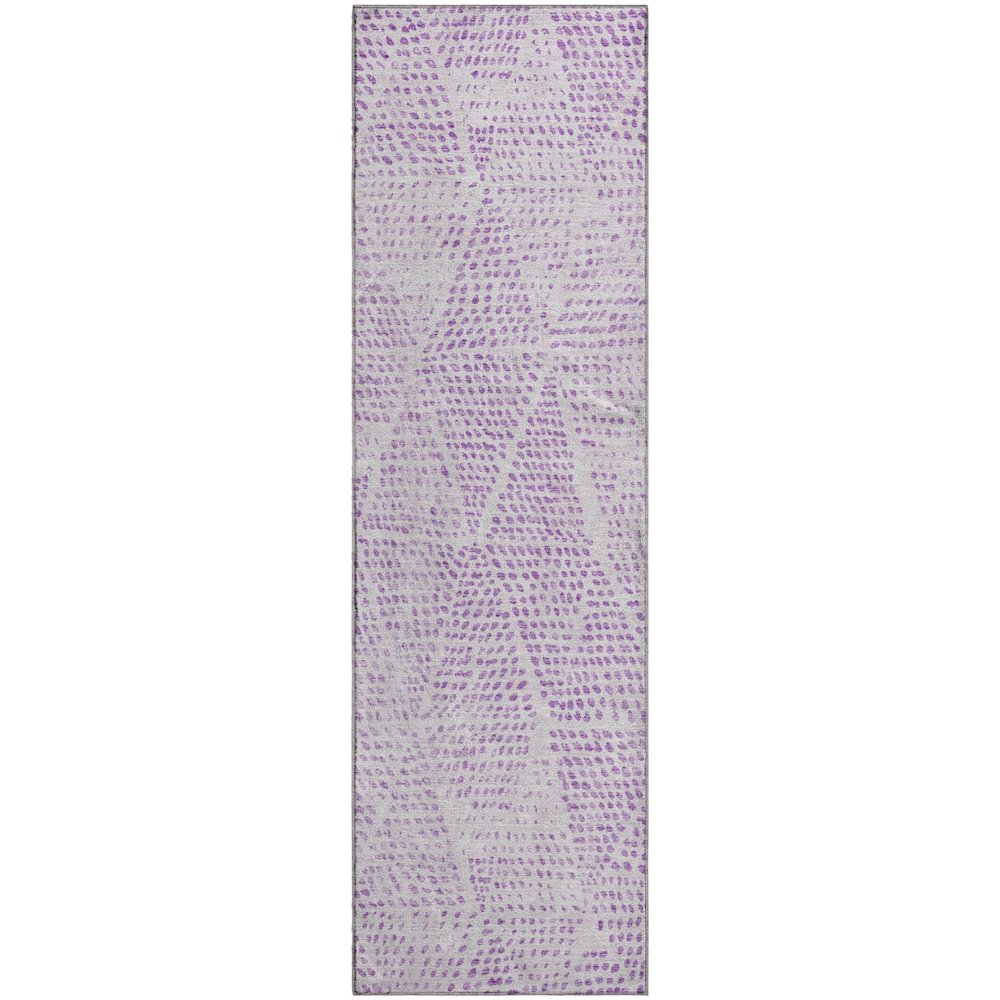 Premium Machine Washable Mayfield  Purple 2'3" x 7'6" Runner Rug. Picture 1