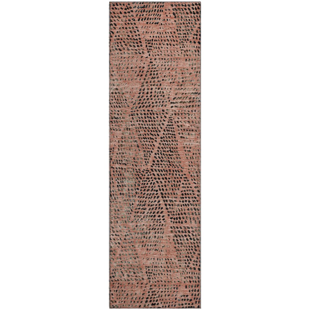 Premium Machine Washable Mayfield  Salmon 2'3" x 7'6" Runner Rug. Picture 1