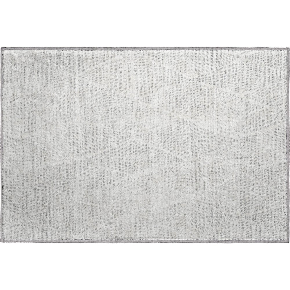 Premium Machine Washable Mayfield  Silver 1'8" x 2'6" Rug. Picture 1