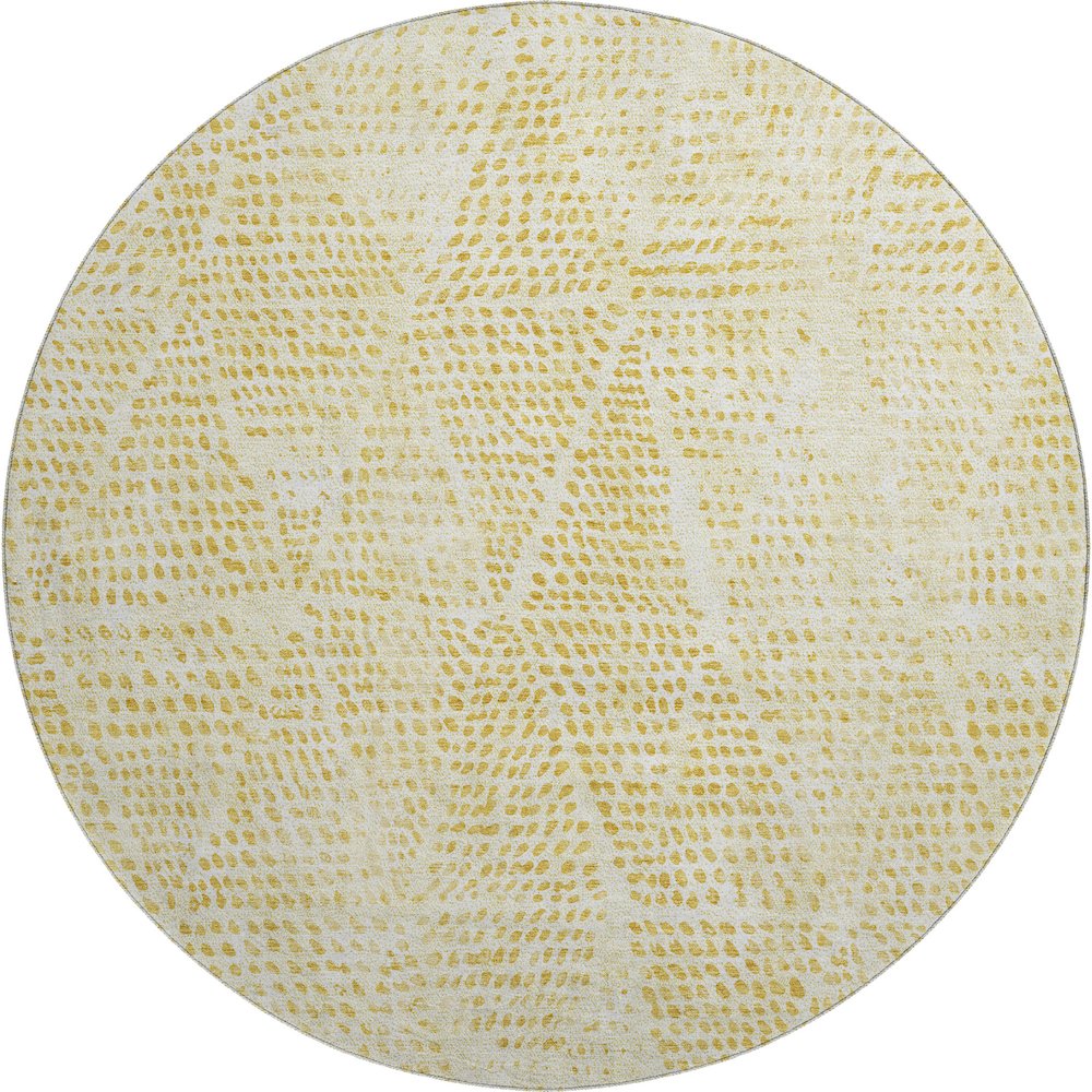 Premium Machine Washable Mayfield  Wheat 8' x 8' Round Rug. Picture 1