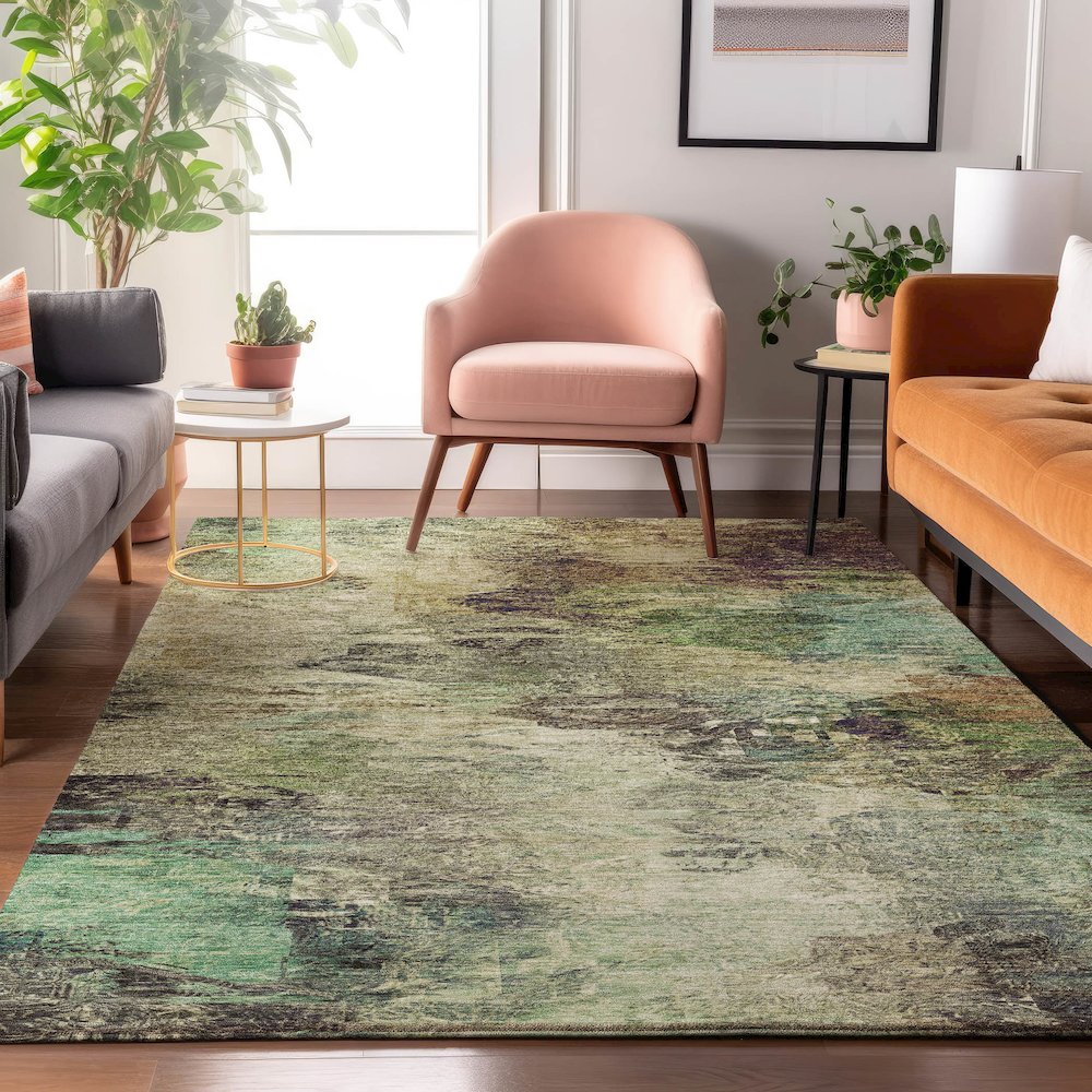 Premium Machine Washable Mayfield  Beige 2'6" x 3'10" Rug. Picture 5