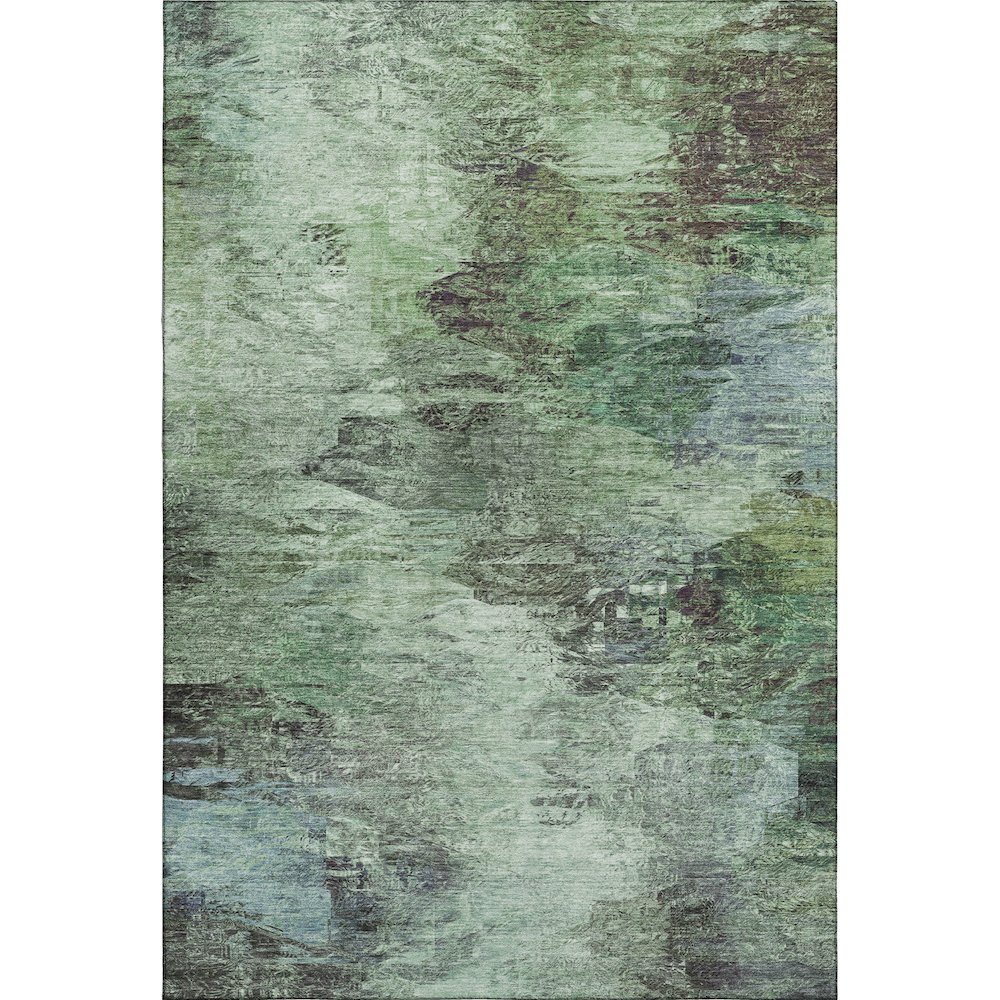 Premium Machine Washable Mayfield  Green 2'6" x 3'10" Rug. Picture 1