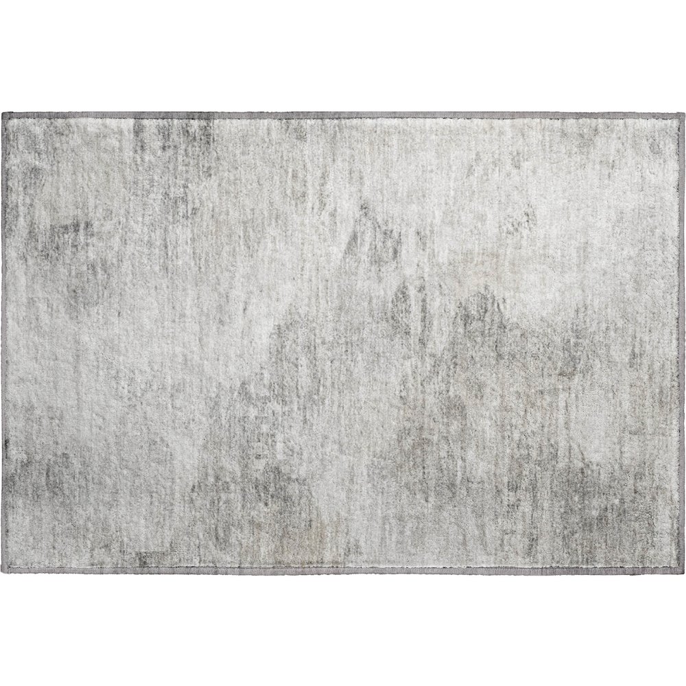 Premium Machine Washable Mayfield  Silver 1'8" x 2'6" Rug. Picture 1