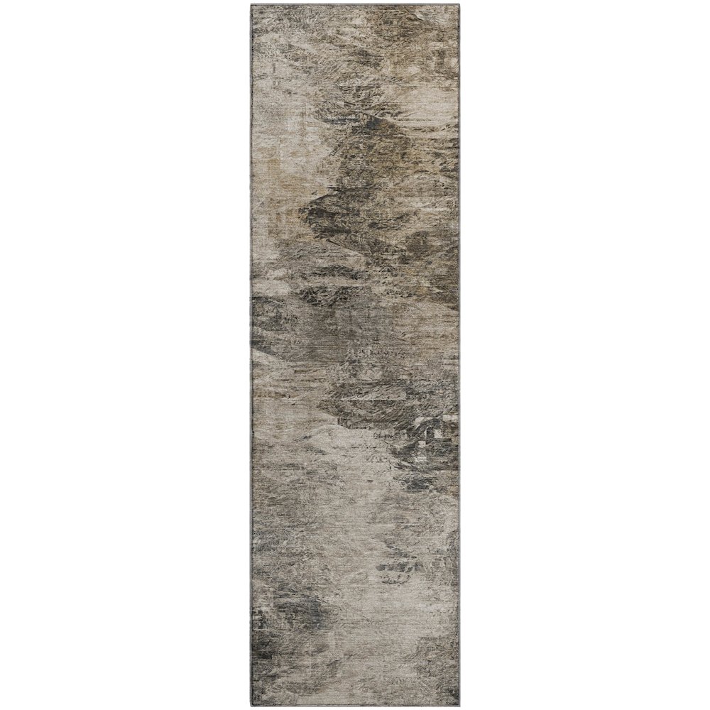 Premium Machine Washable Mayfield  Taupe 2'3" x 7'6" Runner Rug. Picture 1