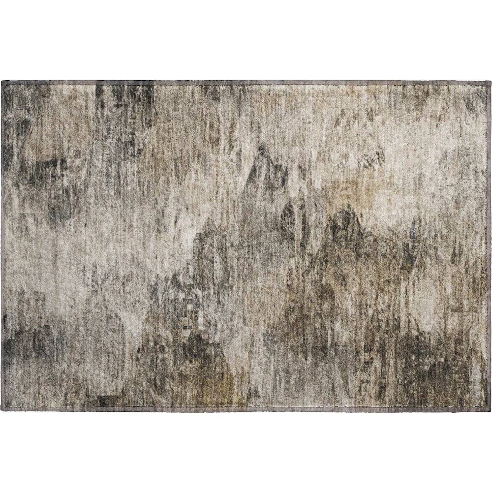 Premium Machine Washable Mayfield  Taupe 1'8" x 2'6" Rug. Picture 1