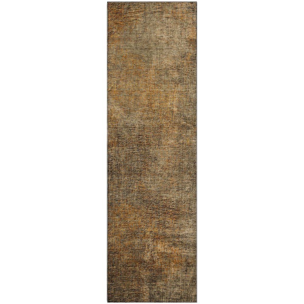 Premium Machine Washable Mayfield  Brown 2'3" x 7'6" Runner Rug. Picture 1