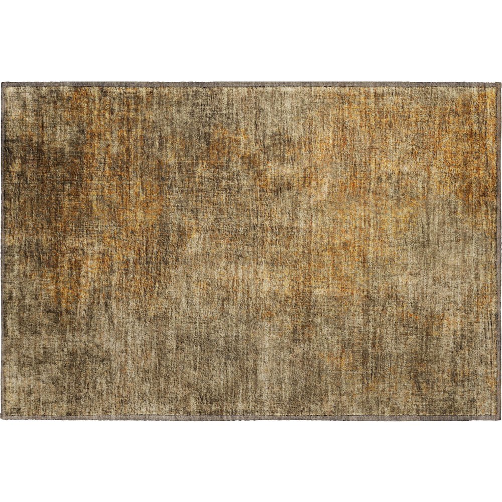 Premium Machine Washable Mayfield  Brown 1'8" x 2'6" Rug. Picture 1