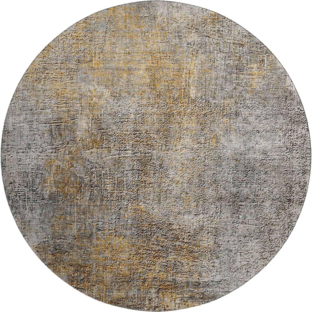 Premium Machine Washable Mayfield  Gray 8' x 8' Round Rug. Picture 1