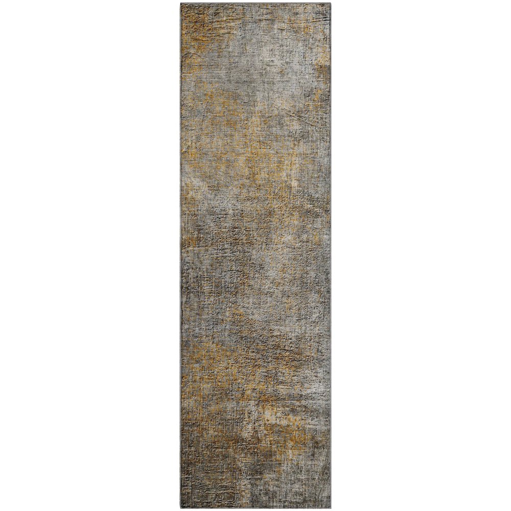 Premium Machine Washable Mayfield  Gray 2'3" x 7'6" Runner Rug. Picture 1