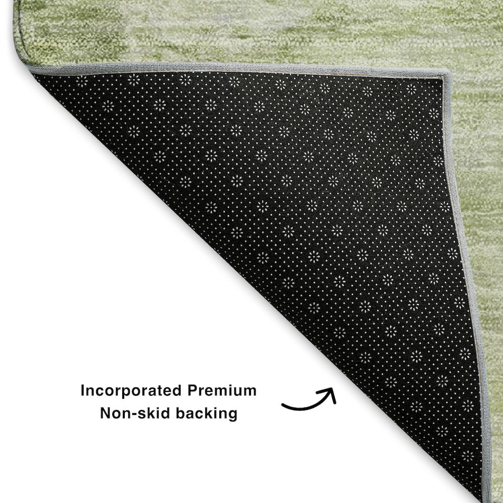 Premium Machine Washable Mayfield  Aloe 1'8" x 2'6" Rug. Picture 2