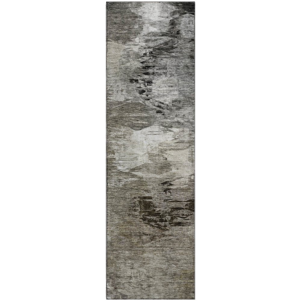 Premium Machine Washable Mayfield  Taupe 2'3" x 7'6" Runner Rug. Picture 1