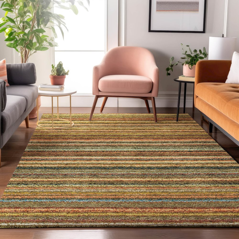 Premium Machine Washable Mayfield  Coral 2'6" x 3'10" Rug. Picture 5