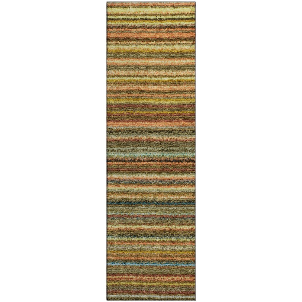 Premium Machine Washable Mayfield  Coral 2'3" x 7'6" Runner Rug. Picture 1