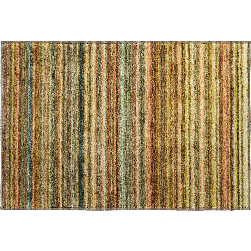 Premium Machine Washable Mayfield  Coral 1'8" x 2'6" Rug. Picture 1