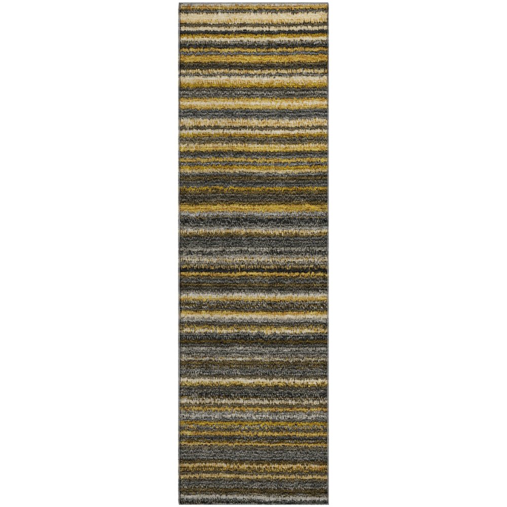 Premium Machine Washable Mayfield  Gold 2'3" x 7'6" Runner Rug. Picture 1
