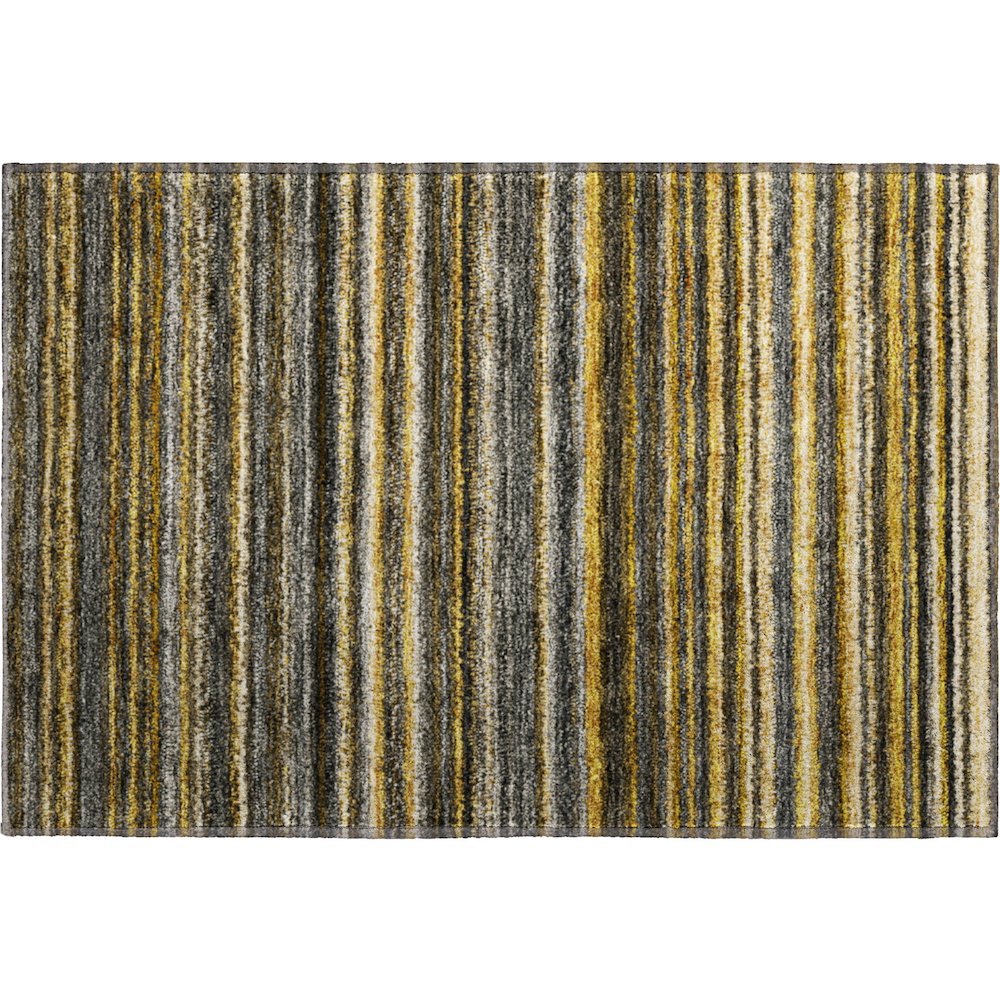 Premium Machine Washable Mayfield  Gold 1'8" x 2'6" Rug. Picture 1