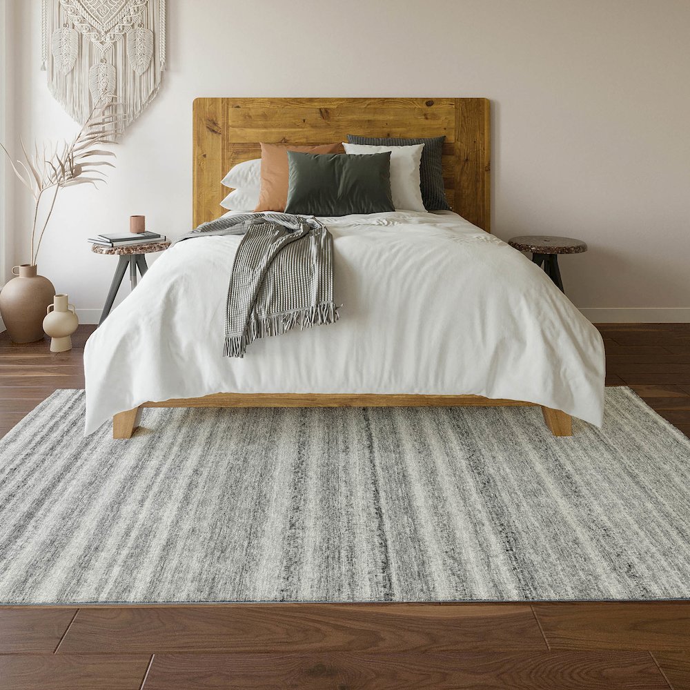 Premium Machine Washable Mayfield  Gray 2'6" x 3'10" Rug. Picture 6