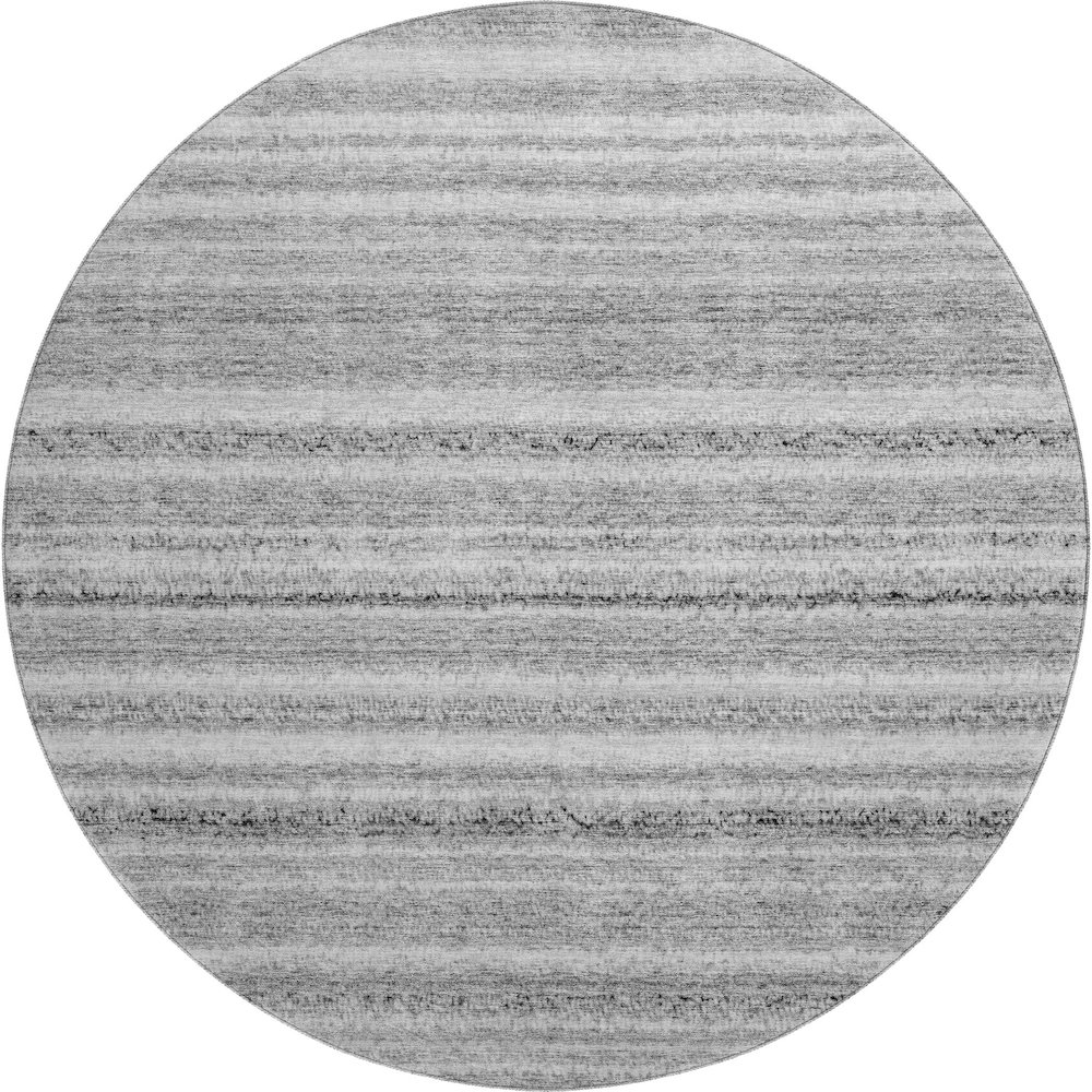 Premium Machine Washable Mayfield  Gray 8' x 8' Round Rug. Picture 1