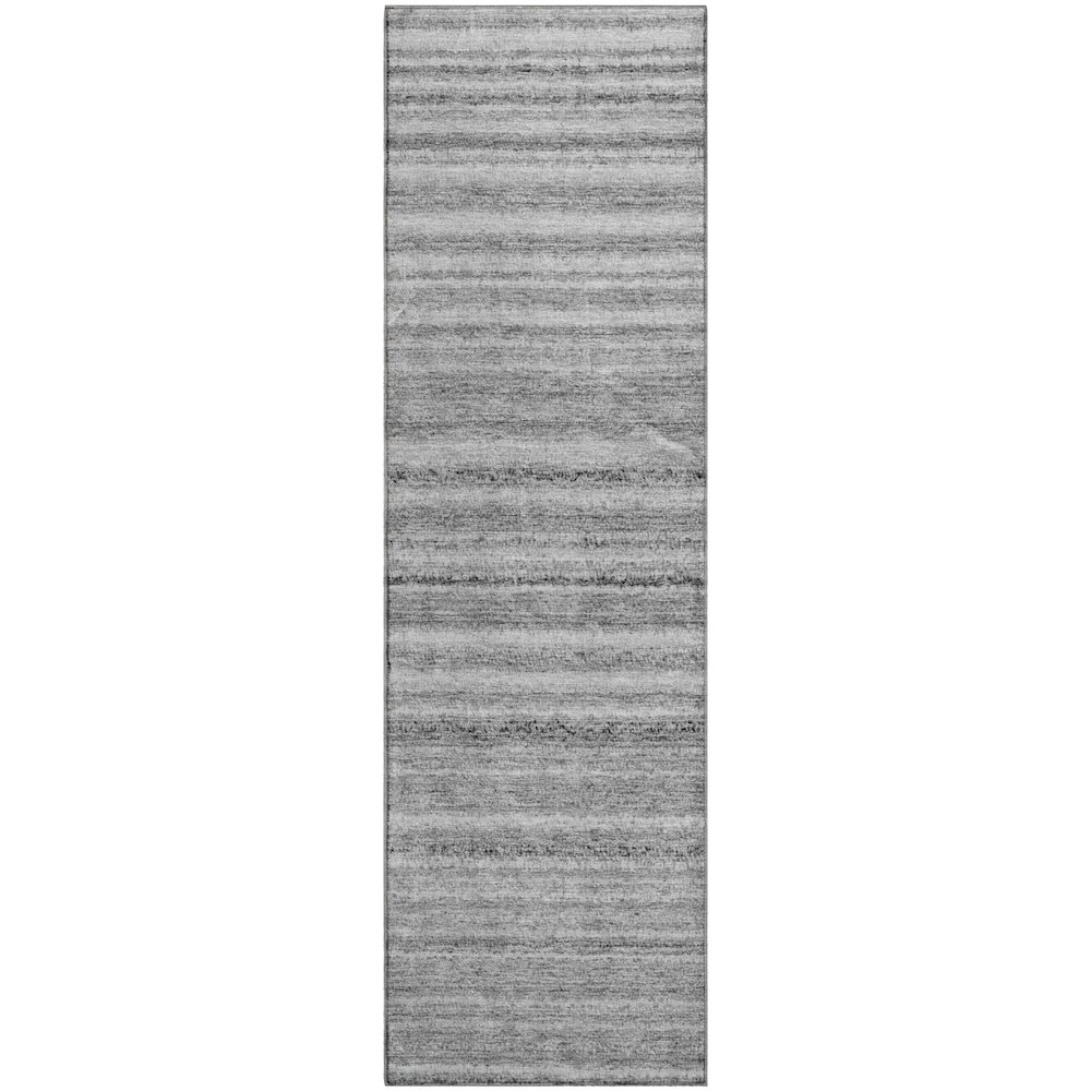Premium Machine Washable Mayfield  Gray 2'3" x 7'6" Runner Rug. Picture 1
