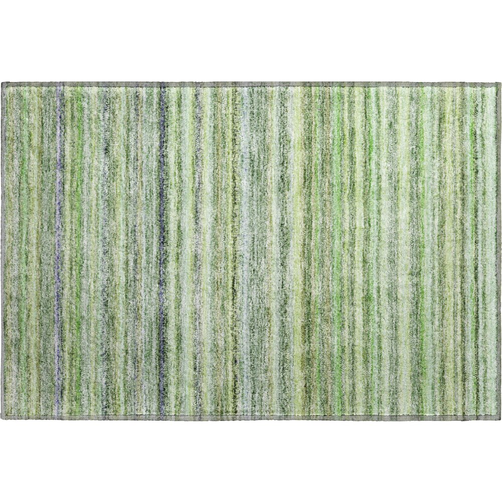 Premium Machine Washable Mayfield  Green 1'8" x 2'6" Rug. Picture 1