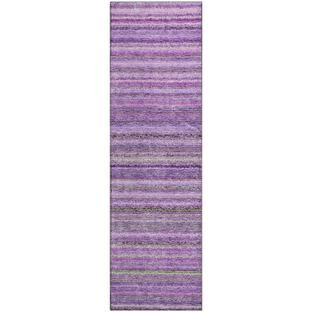 Premium Machine Washable Mayfield  Purple 2'3" x 7'6" Runner Rug. Picture 1